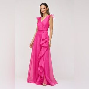 JS Collections Vibrant Pink Maxi Dress
